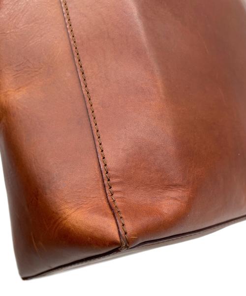 genten（ゲンテン）genten (ゲンテン) レザートートバッグ ブラウンの古着・服飾アイテム