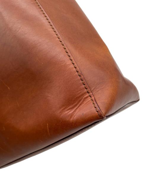 genten（ゲンテン）genten (ゲンテン) レザートートバッグ ブラウンの古着・服飾アイテム