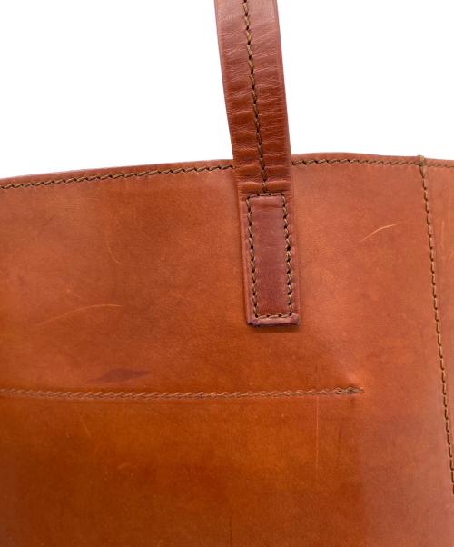 genten（ゲンテン）genten (ゲンテン) レザートートバッグ ブラウンの古着・服飾アイテム