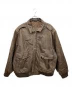 ROUNDTREE&YORKEラウンドツリーアンドヨーク）の古着「レザージャケット」｜ブラウン