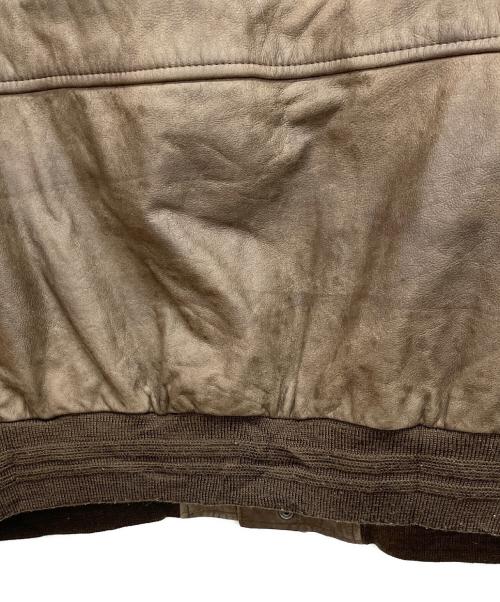 ROUNDTREE&YORKE（ラウンドツリーアンドヨーク）roundtree&yorke (ラウンドツリーアンドヨーク) レザージャケット ブラウン サイズ:2Xの古着・服飾アイテム