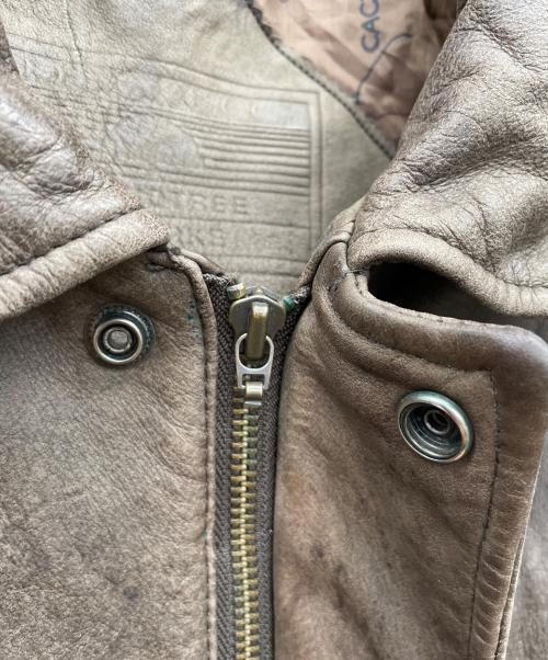 ROUNDTREE&YORKE（ラウンドツリーアンドヨーク）roundtree&yorke (ラウンドツリーアンドヨーク) レザージャケット ブラウン サイズ:2Xの古着・服飾アイテム