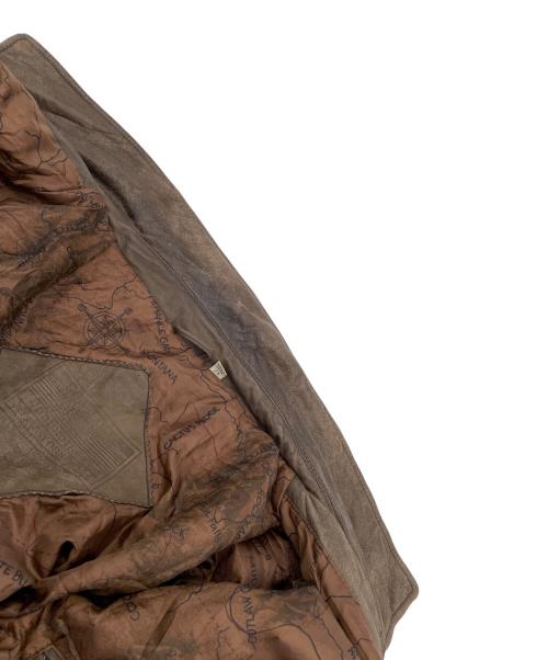 ROUNDTREE&YORKE（ラウンドツリーアンドヨーク）roundtree&yorke (ラウンドツリーアンドヨーク) レザージャケット ブラウン サイズ:2Xの古着・服飾アイテム