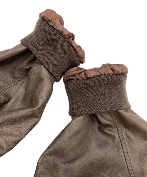 ROUNDTREE&YORKE（ラウンドツリーアンドヨーク）roundtree&yorke (ラウンドツリーアンドヨーク) レザージャケット ブラウン サイズ:2Xの古着・服飾アイテム