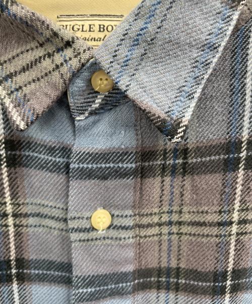 BUGLE BOY（ビューグルボーイ）BUGLE BOY (ビューグルボーイ) ネルシャツ ネイビー サイズ:XLの古着・服飾アイテム