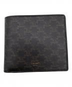 CELINEセリーヌ）の古着「バイフォールドウォレット　トリオンフキャンバス　2つ折り財布」｜ブラック