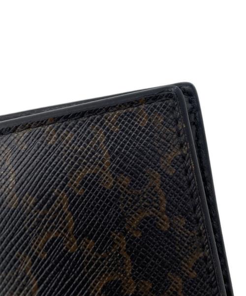 CELINE（セリーヌ）CELINE (セリーヌ) バイフォールドウォレット　トリオンフキャンバス　2つ折り財布 ブラックの古着・服飾アイテム