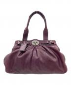 COACHコーチ）の古着「ハンドバッグ」｜パープル