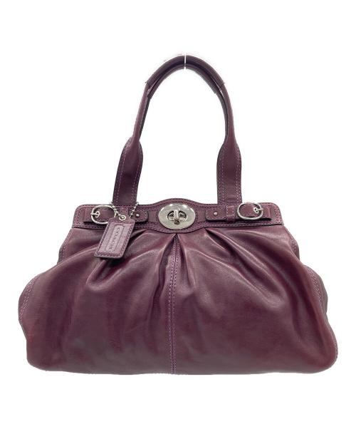 COACH（コーチ）COACH (コーチ) ハンドバッグ パープルの古着・服飾アイテム