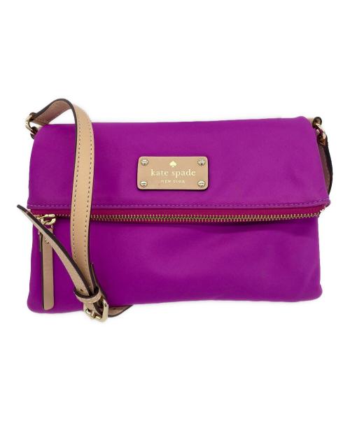 Kate Spade（ケイトスペード）Kate Spade (ケイトスペード) ナイロンショルダーバッグ パープルの古着・服飾アイテム