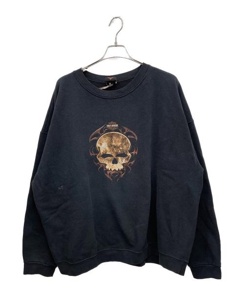 HARLEY-DAVIDSON（ハーレーダビッドソン）HARLEY-DAVIDSON (ハーレーダビッドソン) ヴィンテージスウェット ブラック サイズ:3XLの古着・服飾アイテム