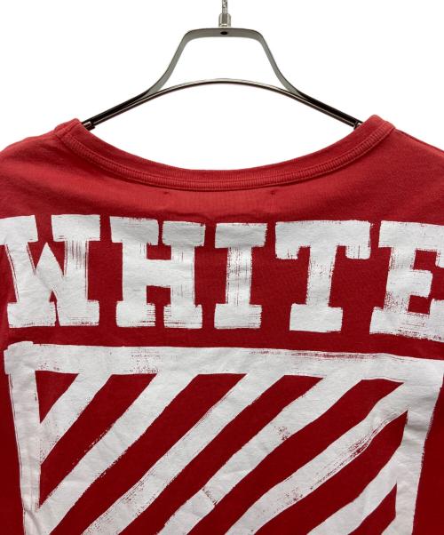 OFFWHITE（オフホワイト）OFFWHITE (オフホワイト) 長袖カットソー レッド サイズ:Mの古着・服飾アイテム