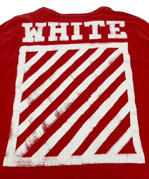 OFFWHITE（オフホワイト）OFFWHITE (オフホワイト) 長袖カットソー レッド サイズ:Mの古着・服飾アイテム