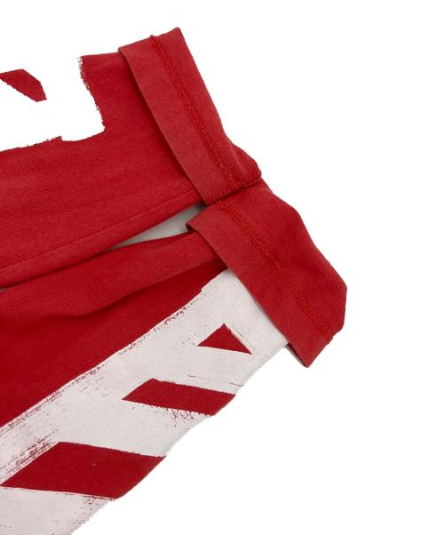 OFFWHITE（オフホワイト）OFFWHITE (オフホワイト) 長袖カットソー レッド サイズ:Mの古着・服飾アイテム