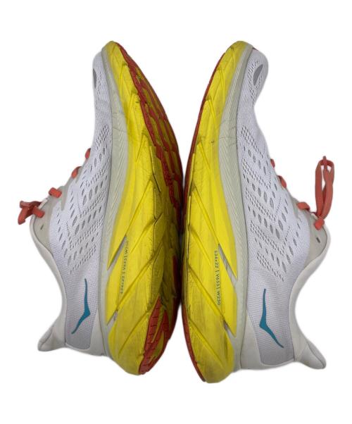 HOKA（ホカ）HOKA (ホカ) clifton 8 イエロー×ホワイト サイズ:27㎝の古着・服飾アイテム