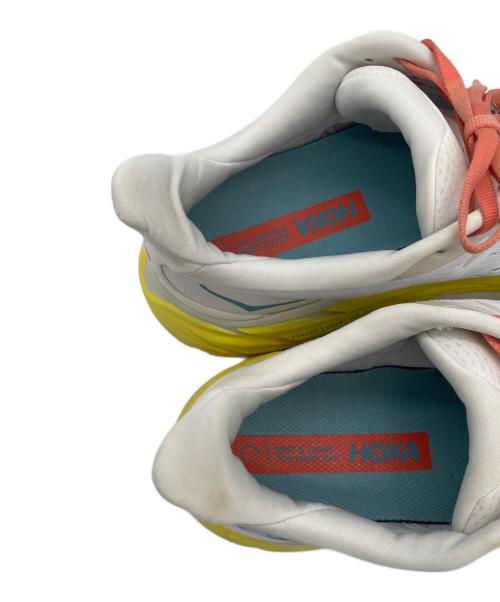 HOKA（ホカ）HOKA (ホカ) clifton 8 イエロー×ホワイト サイズ:27㎝の古着・服飾アイテム