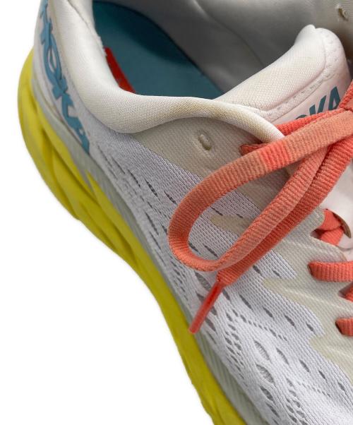 HOKA（ホカ）HOKA (ホカ) clifton 8 イエロー×ホワイト サイズ:27㎝の古着・服飾アイテム