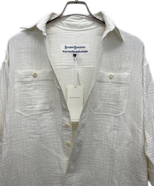 BLUEBIRD BOULEVARD（ブルーバードブルバード）BLUEBIRD BOULEVARD (ブルーバードブルバード) 長袖ワンピース ホワイト サイズ:Mの古着・服飾アイテム
