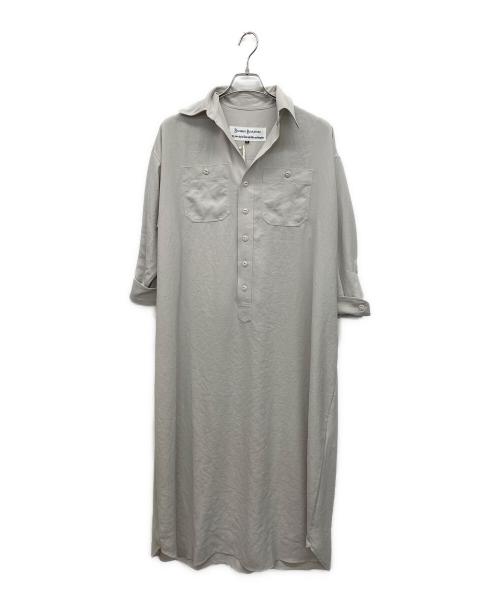 BLUEBIRD BOULEVARD（ブルーバードブルバード）BLUEBIRD BOULEVARD (ブルーバードブルバード) 長袖ワンピース ライトグレー サイズ:Mの古着・服飾アイテム