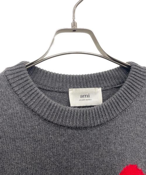 AMI PARIS（アミ パリス）AMI PARIS (アミ パリス) ハートロゴニット グレー サイズ:表記無しの古着・服飾アイテム