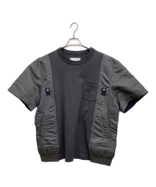 sacai（サカイ）sacai (サカイ) 半袖カットソー グレー サイズ:Lの古着・服飾アイテム
