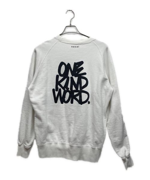 sacai（サカイ）sacai (サカイ) Eric Haze (エリック・ヘイズ) クルーネックスウェット ホワイト サイズ:表記サイズ無しの古着・服飾アイテム