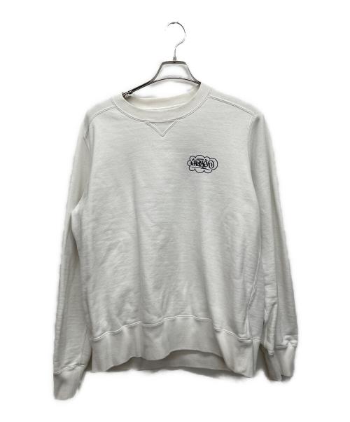 sacai（サカイ）sacai (サカイ) Eric Haze (エリック・ヘイズ) クルーネックスウェット ホワイト サイズ:表記サイズ無しの古着・服飾アイテム