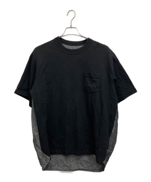 sacai（サカイ）sacai (サカイ) 半袖カットソー ブラック サイズ:3の古着・服飾アイテム