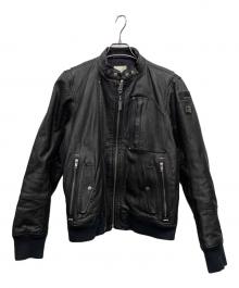 DIESEL（ディーゼル）の古着「シングルライダースジャケット」｜ブラック