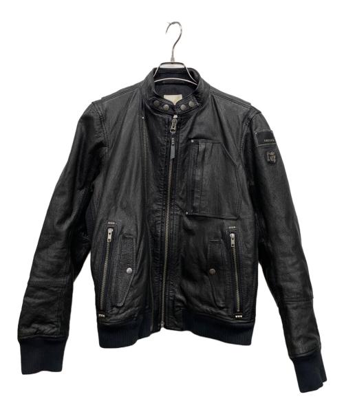DIESEL（ディーゼル）DIESEL (ディーゼル) シングルライダースジャケット ブラック サイズ:Sの古着・服飾アイテム
