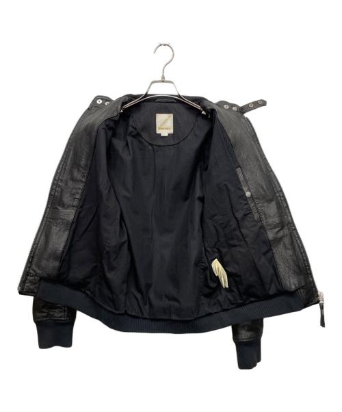 DIESEL（ディーゼル）DIESEL (ディーゼル) シングルライダースジャケット ブラック サイズ:Sの古着・服飾アイテム