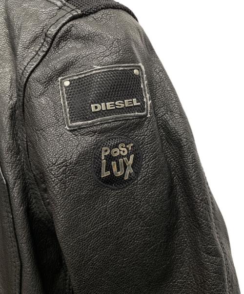 DIESEL（ディーゼル）DIESEL (ディーゼル) シングルライダースジャケット ブラック サイズ:Sの古着・服飾アイテム