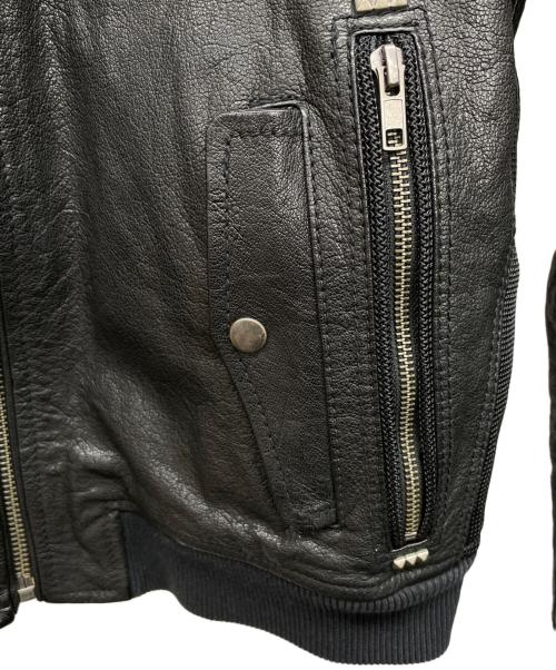 DIESEL（ディーゼル）DIESEL (ディーゼル) シングルライダースジャケット ブラック サイズ:Sの古着・服飾アイテム