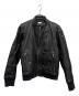 DIESEL（ディーゼル）の古着「シングルライダースジャケット」｜ブラック