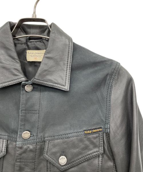 NUDIE JEANS（ヌーディー・ジーンズ）NUDIE JEANS (ヌーディー・ジーンズ) レザージャケット ブラック サイズ:XSの古着・服飾アイテム