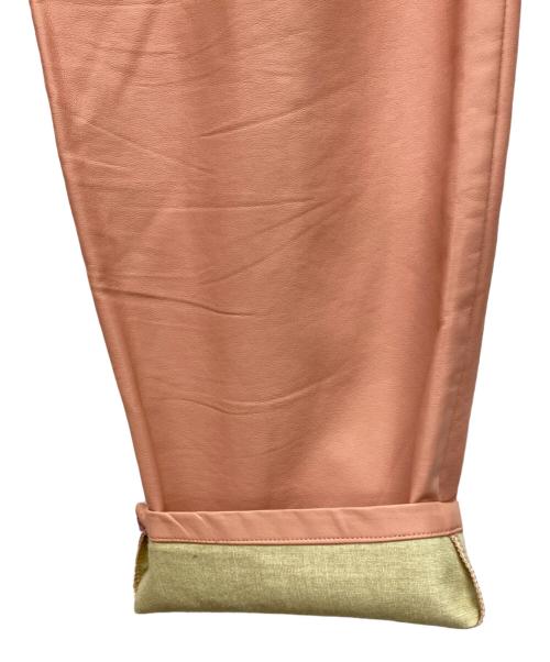 MAISON SPECIAL（メゾンスペシャル）MAISON SPECIAL (メゾンスペシャル) ヴィーガンレザーイージーパンツ ピンク サイズ:38の古着・服飾アイテム