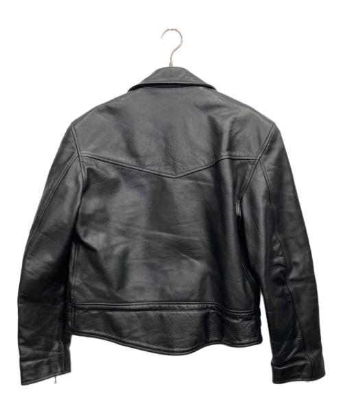 REAL LEATHER（リアルレザー）REAL LEATHER (リアルレザー) ライダースジャケット ブラック サイズ:42の古着・服飾アイテム