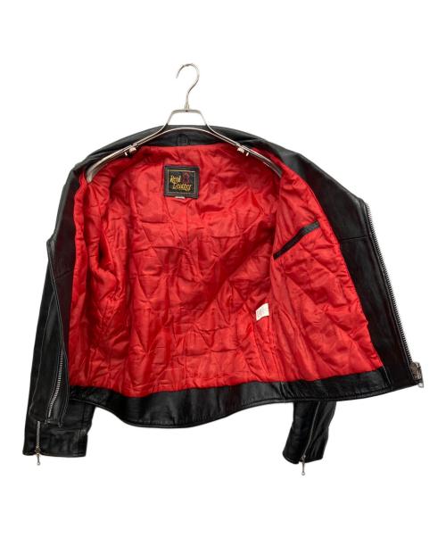 REAL LEATHER（リアルレザー）REAL LEATHER (リアルレザー) ライダースジャケット ブラック サイズ:42の古着・服飾アイテム