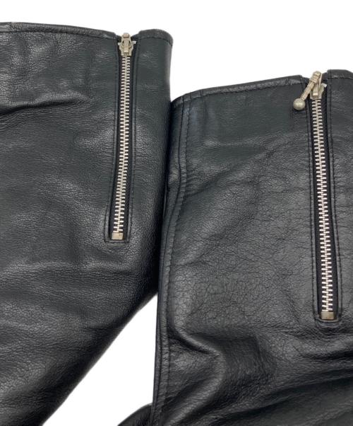 REAL LEATHER（リアルレザー）REAL LEATHER (リアルレザー) ライダースジャケット ブラック サイズ:42の古着・服飾アイテム