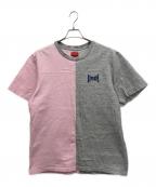 SUPREMEシュプリーム）の古着「半袖Tシャツ」｜ピンク×グレー