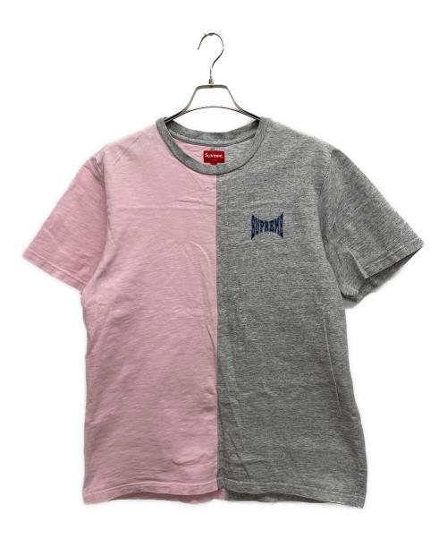 SUPREME（シュプリーム）Supreme (シュプリーム) 半袖Tシャツ ピンク×グレー サイズ:Lの古着・服飾アイテム