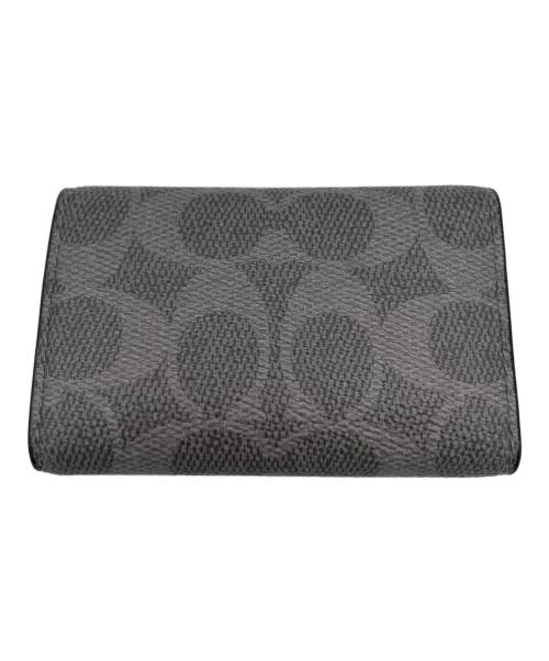 COACH（コーチ）COACH (コーチ) シグネチャーキャンバスファイブリング 　キーケース グレーの古着・服飾アイテム