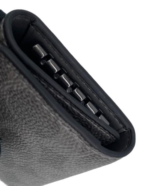 COACH（コーチ）COACH (コーチ) シグネチャーキャンバスファイブリング 　キーケース グレーの古着・服飾アイテム