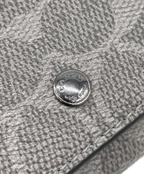COACH（コーチ）COACH (コーチ) シグネチャーキャンバスファイブリング 　キーケース グレーの古着・服飾アイテム