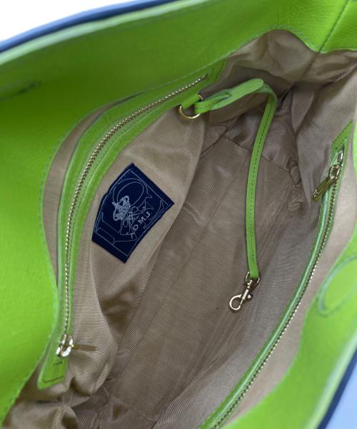 A.D.M.J.（エーディーエムジェイ）A.D.M.J. (エーディーエムジェイ) ショルダーバッグ ネイビー×グリーンの古着・服飾アイテム