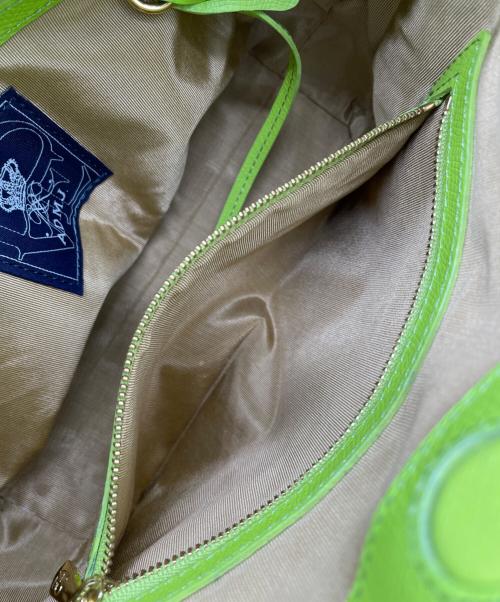 A.D.M.J.（エーディーエムジェイ）A.D.M.J. (エーディーエムジェイ) ショルダーバッグ ネイビー×グリーンの古着・服飾アイテム