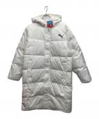 PUMAプーマ）の古着「オーバーサイズ ロングダウンコート」｜ホワイト
