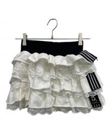 darich（ダーリッチ）の古着「スポーティラインフリルミニスカート」｜ホワイト