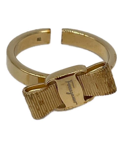 Ferragamo（フェラガモ）Ferragamo (フェラガモ) リボンモチーフリング ゴールド サイズ:表記サイズ無しの古着・服飾アイテム