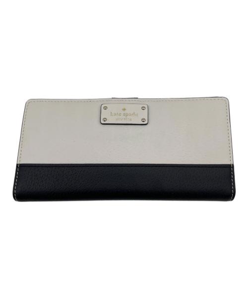 Kate Spade（ケイトスペード）Kate Spade (ケイトスペード) 長財布 ホワイト×ブラックの古着・服飾アイテム